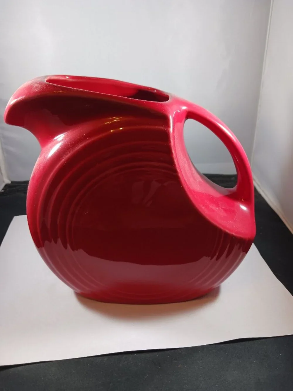 Fiestaware Scarlet Red Large Disc Pitcher 67oz Homer Laughlin